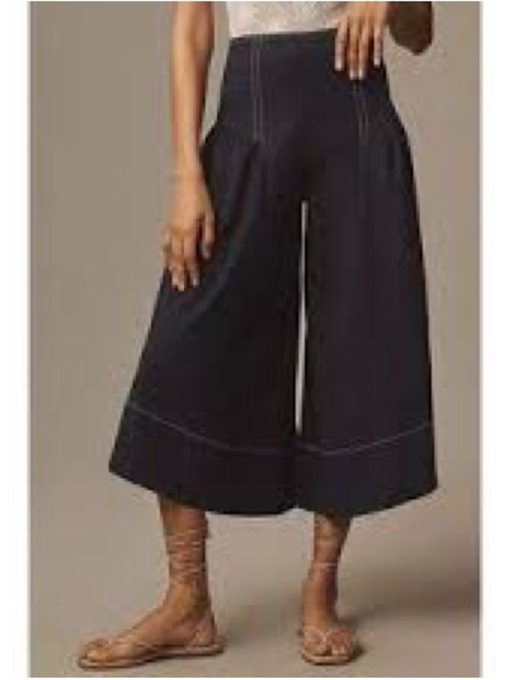Anthropologie Linen Extended Waist Pants - Picture 2 of 6